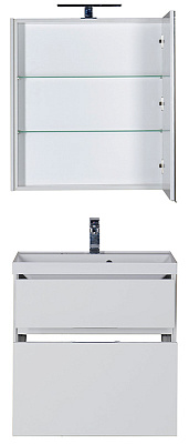 Мебель для ванной Aquanet Латина 70 2 ящика белая