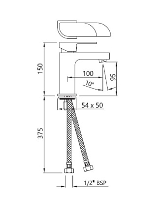 Смеситель для раковины Jaquar Alive ALI-CHR-85011B