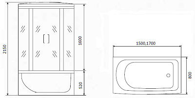 Душевая кабина Timo Eco TE-0750
