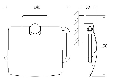 Держатель туалетной бумаги Ellux Avantgarde AVA 066 с крышкой