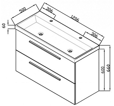 Тумба с раковиной Kolpa San Jolie 120