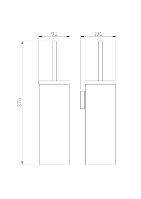 Туалетный ершик в комплекте WONZON & WOGHAND POLO, Брашированный никель WW-8929-BN
