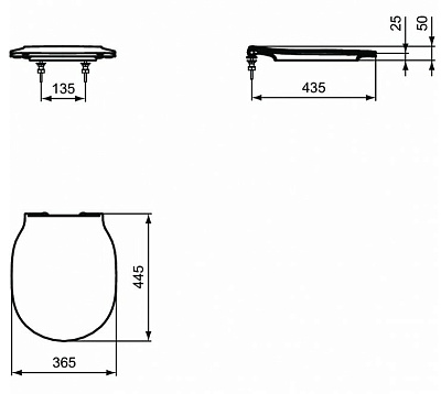 Сиденье для унитаза Ideal Standard Connect Air E036601