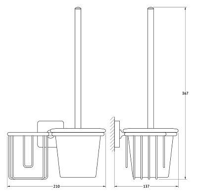 Держатель освежителя воздуха Ellux Avantgarde AVA 071 с ершиком