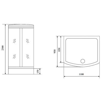 Душевая кабина Timo Lux TL-1501