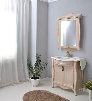 Тумба с раковиной Атолл Ривьера apricot (персик)