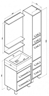 Зеркало Бриклаер Чили / Куба 55 светлая лиственница