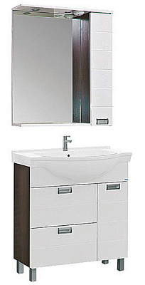 Тумба с раковиной Aquanet Сити 80 венге