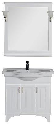 Тумба с раковиной Aquanet Валенса 90 белая