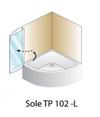 Шторка на ванну Kolpa San Sole TP 102 L