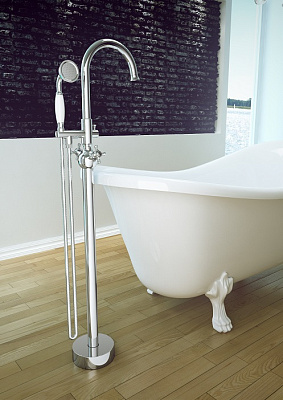 Смеситель напольный BESCO Retro I хром