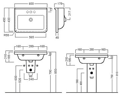 Раковина Hatria Erika Pro (60 см)