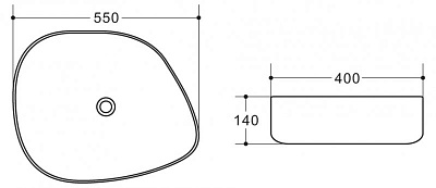 Раковина BelBagno BB1435 накладная