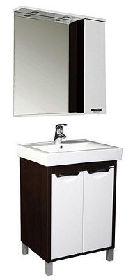 Тумба с раковиной Aquanet Гретта 60  2 двери венге