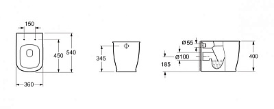 Унитаз приставной BelBagno Prado BB10150CB с микролифтом