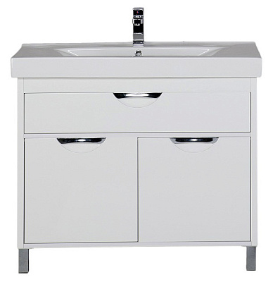 Тумба с раковиной Aquanet Гретта 100 белая