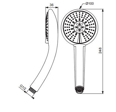 Ручной душ Vidima Fresh BA210AA