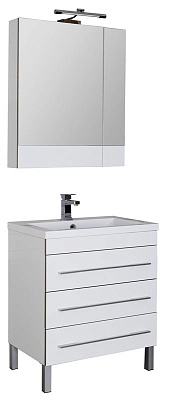 Тумба с раковиной Aquanet Верона 75 белая