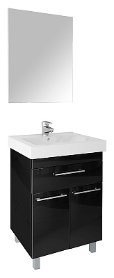 Тумба с раковиной Cezar Unicus 60 черная верхний ящик