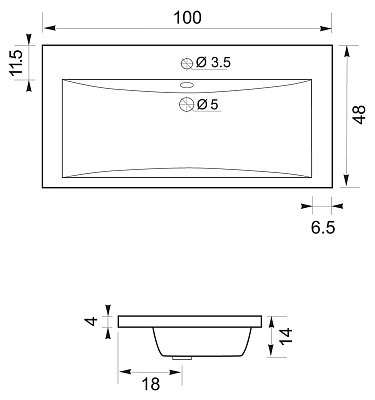 Тумба с раковиной Aquanet Нота 100 венге