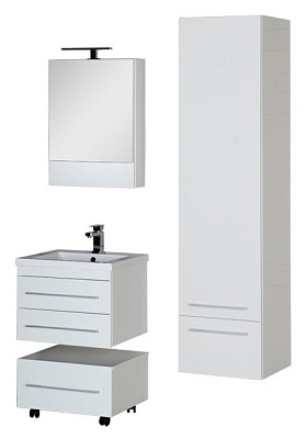 Тумба с раковиной Aquanet Нота 58 белая