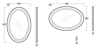 Мебель для ванной Simas Lante LAM90 черный глянцевый