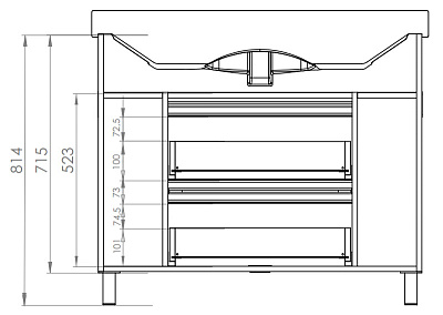 Тумба с раковиной Aquanet Доминика 100 черная