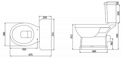 Бачок для унитаза BelBagno Trevi BB135T