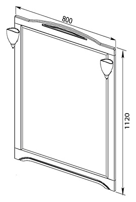 Зеркало Aquanet Луис 80 NEW темный орех