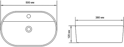 Раковина Aquanet LAKE-2-MB