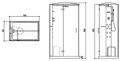 Душевая кабина Jacuzzi Young Play 120TB DX