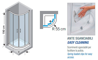 Душевой уголок Novellini Vision R VISIONR90-1A
