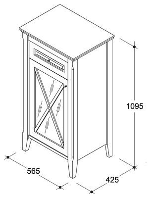 Тумба Caprigo Наполи NOCE SCURO R