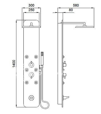 Душевая панель Kolpa San Style 3F