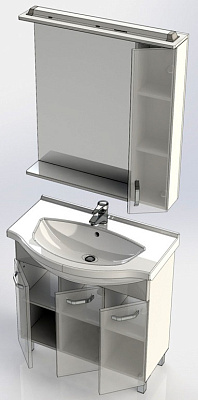 Мебель для ванной Aquanet Глория 80 белая