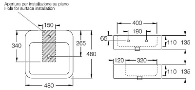 Рукомойник Hatria Happy Hour 09.00
