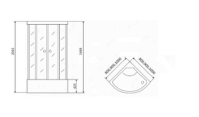 Душевая кабина Timo Eco TE-0790
