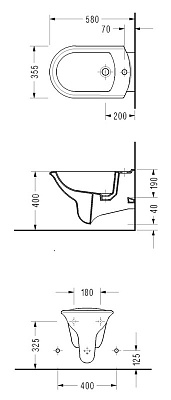 Унитаз подвесной Serel Orchidee 6810