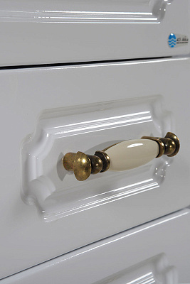 Шкаф-пенал ASB-Mebel Астра нсв декор 30 белый L