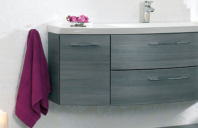 Тумба с раковиной Pelipal Cassca 140 графит структура