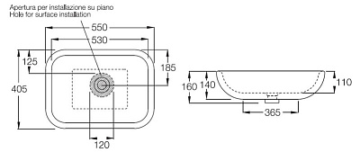 Раковина Hatria Happy Hour 17.00