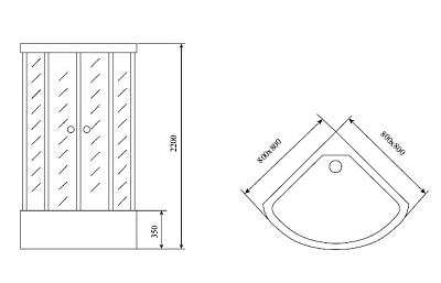 Душевая кабина Timo Lux T-7780