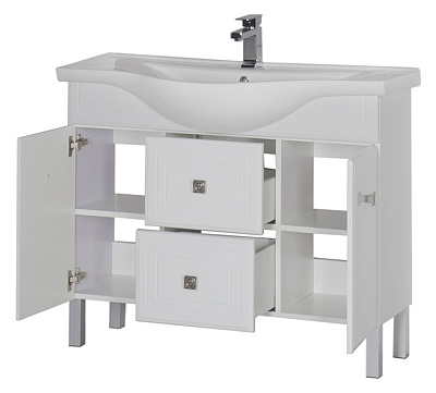Тумба с раковиной Aquanet Стайл 105 с ящиками