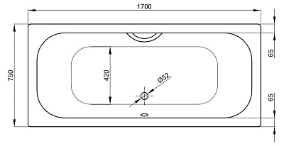 Стальная ванна Bette Duett 3020 PLUS AR