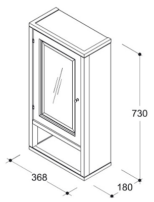 Шкаф Caprigo Альбион 360 BIANCO Antico L