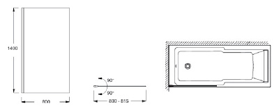 Шторка на ванну Jacob Delafon Struktura
