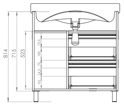 Тумба с раковиной Aquanet Доминика 80 белая