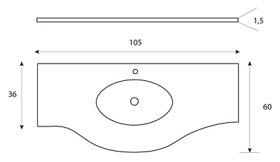Тумба с раковиной Cezares Lady bianco perla frassinato nero