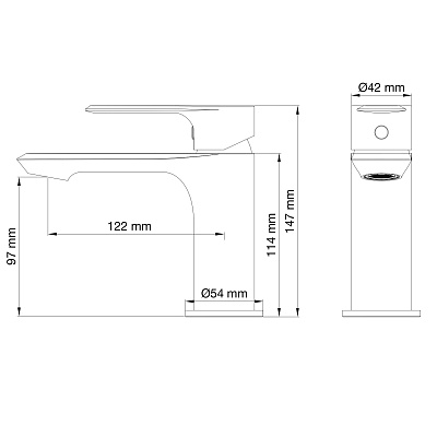Смеситель для раковины WONZON & WOGHAND BRILLIANT, Брашированное золото WW-88018079-BG
