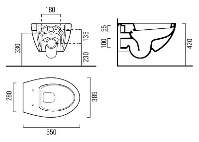 Унитаз подвесной GSI Modo 771211